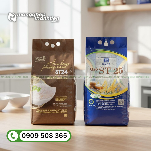 Mẫu bao b&igrave; v&agrave; t&uacute;i đựng gạo đẹp, thiết kế chuy&ecirc;n nghiệp