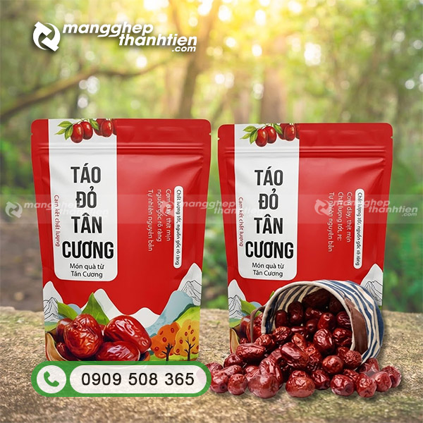 Túi đựng táo đỏ in theo yêu cầu, miễn phí thiết kế bao bì