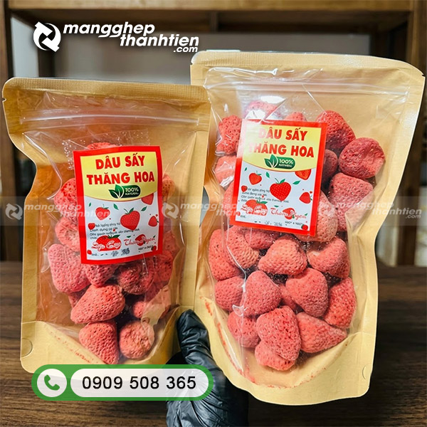 T&uacute;i zip giấy Kraft ph&ugrave; hợp phong c&aacute;ch tự nhi&ecirc;n, n&ocirc;ng sản v&agrave; thực phẩm sạch.