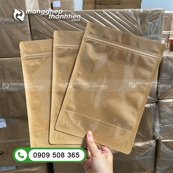 T&uacute;i zip giấy 1 mặt trong đựng d&acirc;u sấy