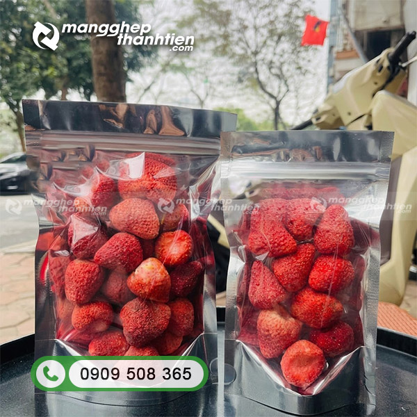 T&uacute;i zip bạc 1 mặt trong đựng d&acirc;u t&acirc;y sấy thăng hoa 