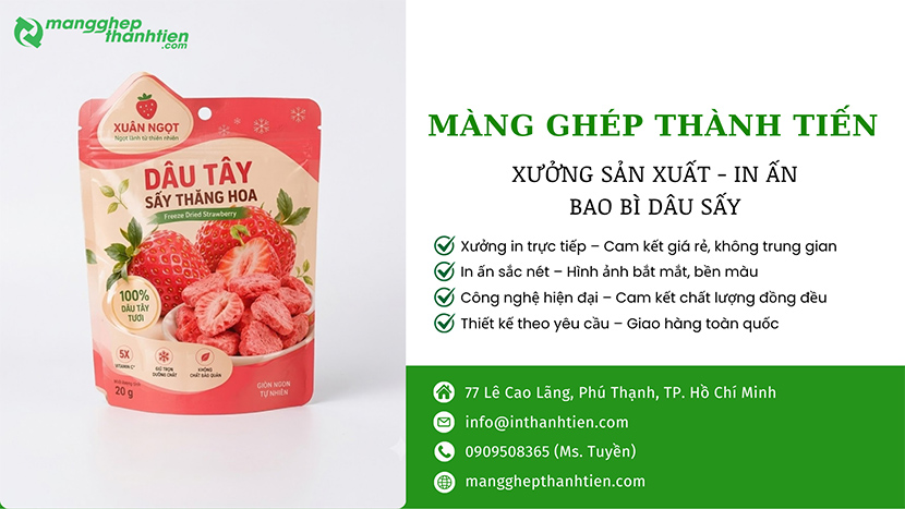 Xưởng sản xuất v&agrave; in bao b&igrave; d&acirc;u t&acirc;y sấy theo y&ecirc;u cầu
