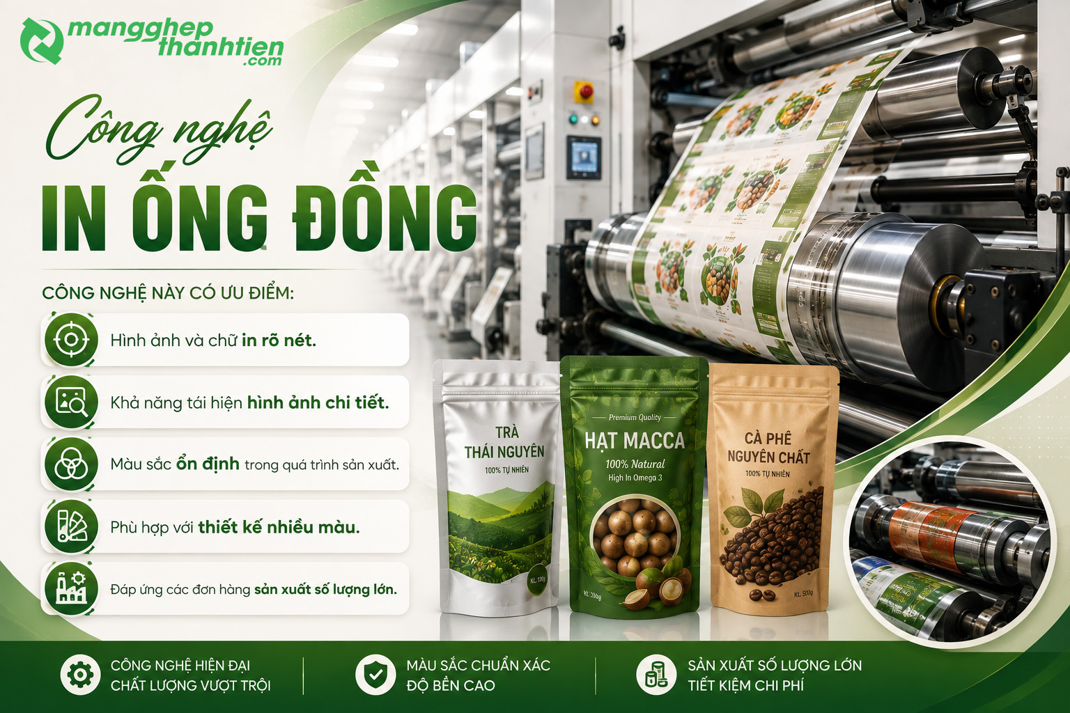 Công nghệ in ống đồng đáp ứng đơn hàng số lượng lớn