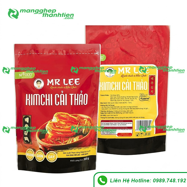 Túi zip đựng kim chi cải thảo đóng gói theo khẩu phần