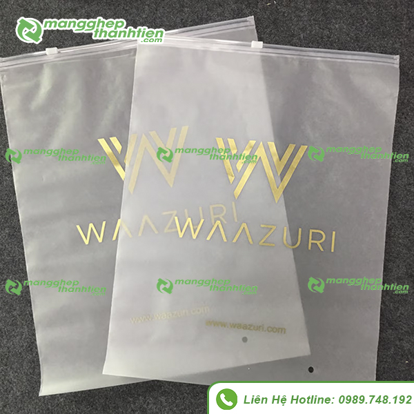 T&uacute;i zipper quần &aacute;o in logo thương hiệu theo y&ecirc;u cầu