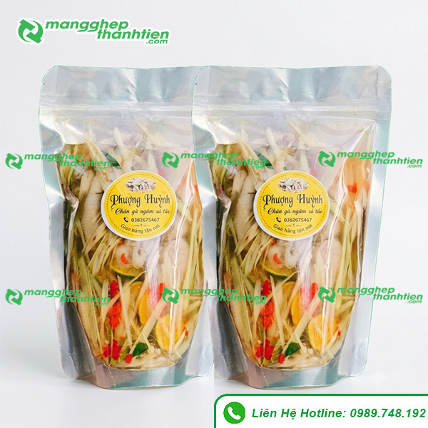 T&uacute;i zip bạc đựng ch&acirc;n g&agrave;