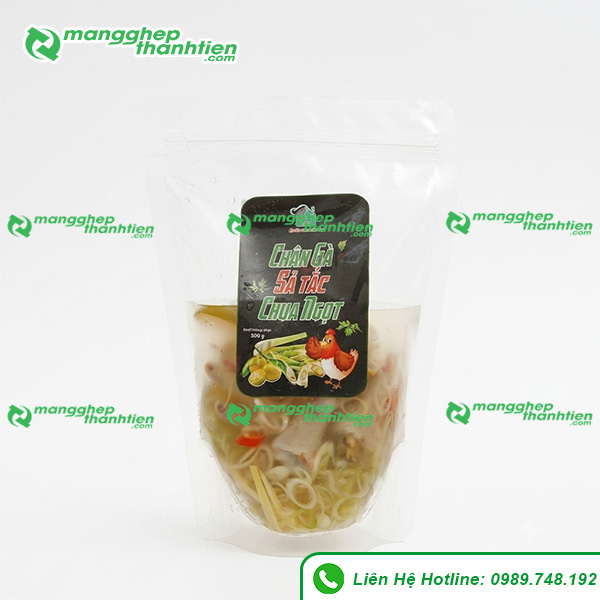 T&uacute;i zip đựng ch&acirc;n g&agrave; ng&acirc;m sả tắc v&agrave; ch&acirc;n g&agrave; sốt