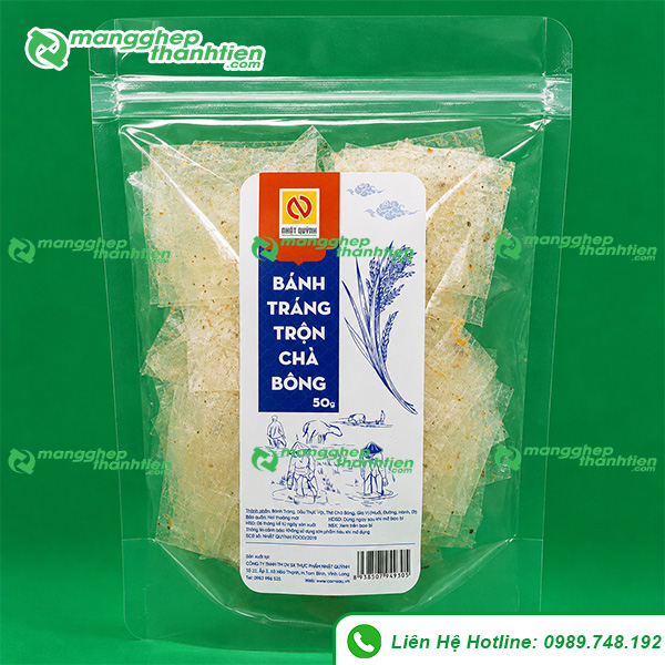 Túi zip trong suốt đựng bánh tráng đặc sản