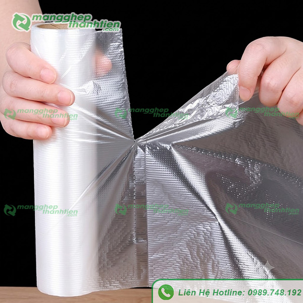 T&uacute;i nilon cuộn roll x&eacute; nối li&ecirc;n tục giữa c&aacute;c t&uacute;i