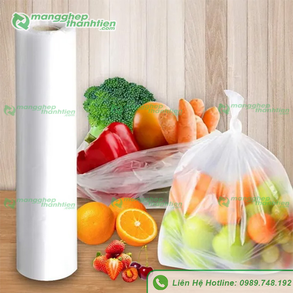 T&uacute;i nilon cuộn roll x&eacute; d&ugrave;ng đ&oacute;ng g&oacute;i thực phẩm