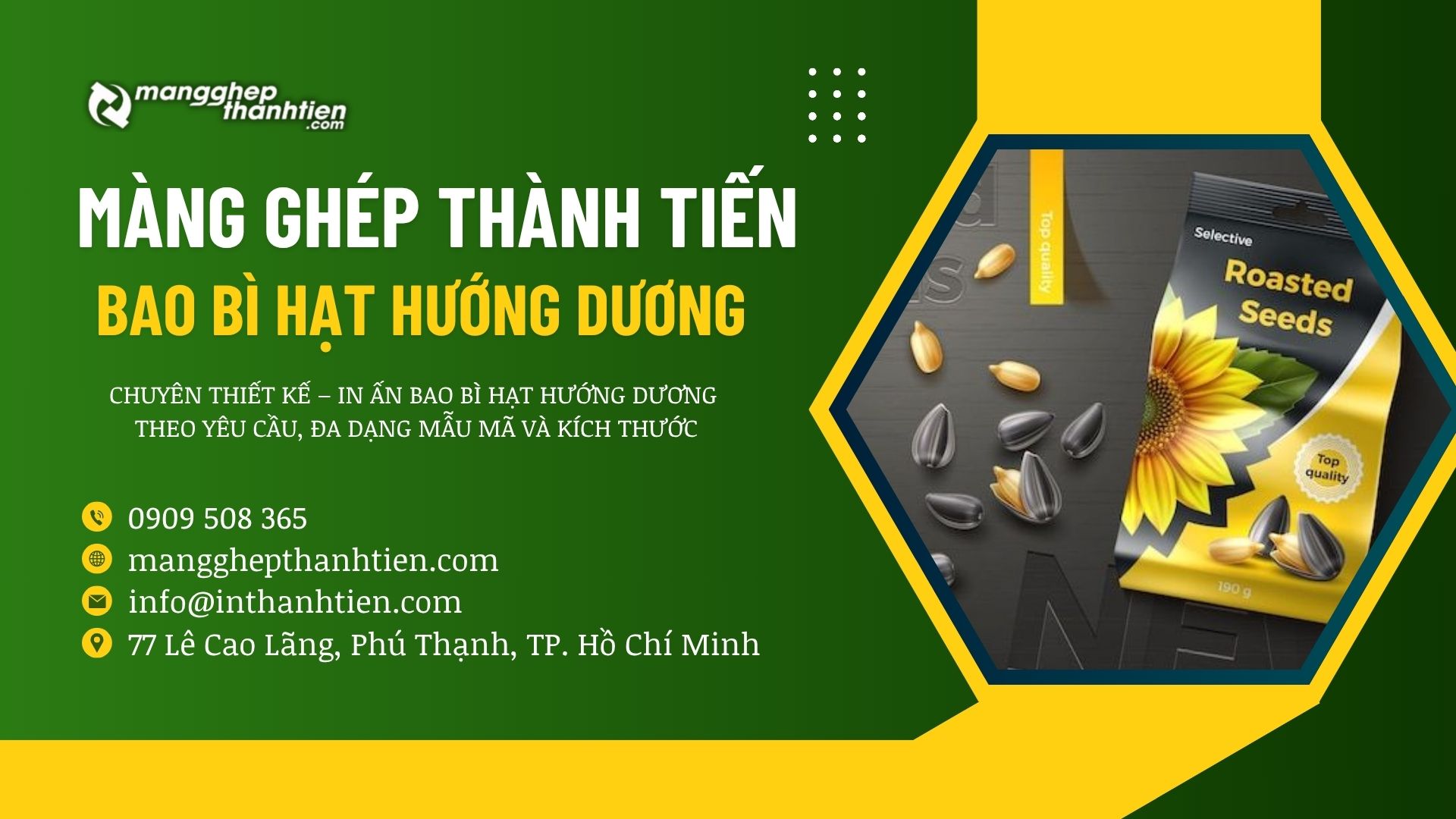  Xưởng in ấn bao bì hạt hướng dương chất lượng