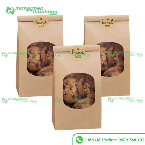 T&uacute;i zip đ&aacute;y đứng đựng b&aacute;nh quy