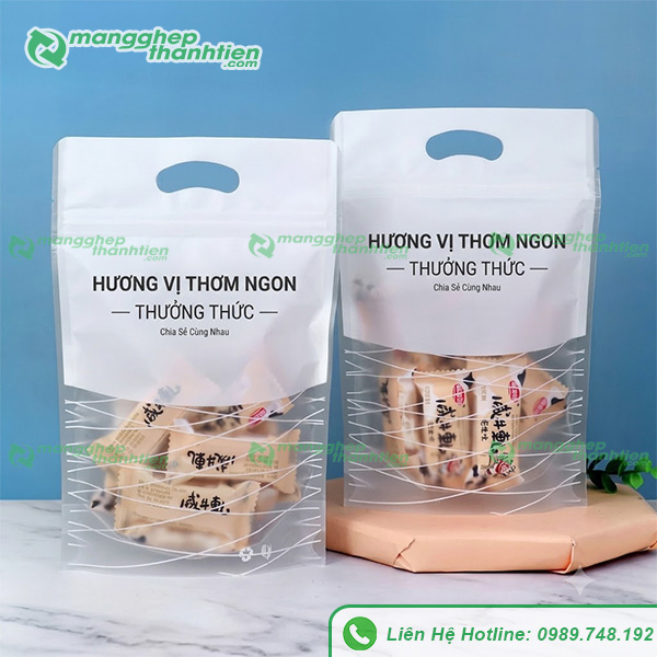 T&uacute;i zip đựng b&aacute;nh quy c&oacute; cửa sổ