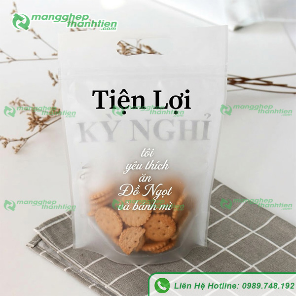 T&uacute;i zip đựng b&aacute;nh quy theo y&ecirc;u cầu
