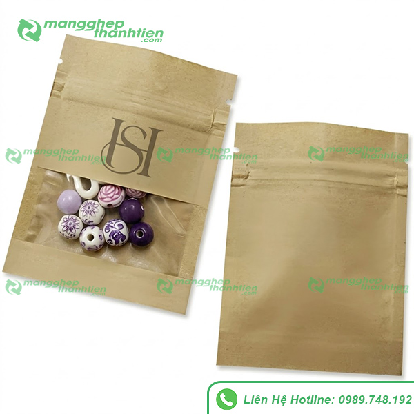 T&uacute;i zip giấy Kraft nhỏ