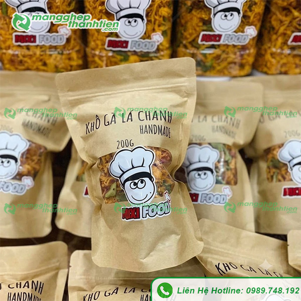 T&uacute;i zip đựng kh&ocirc; g&agrave; thiết kế đẹp, tiện lợi đ&oacute;ng mở v&agrave; bảo quản