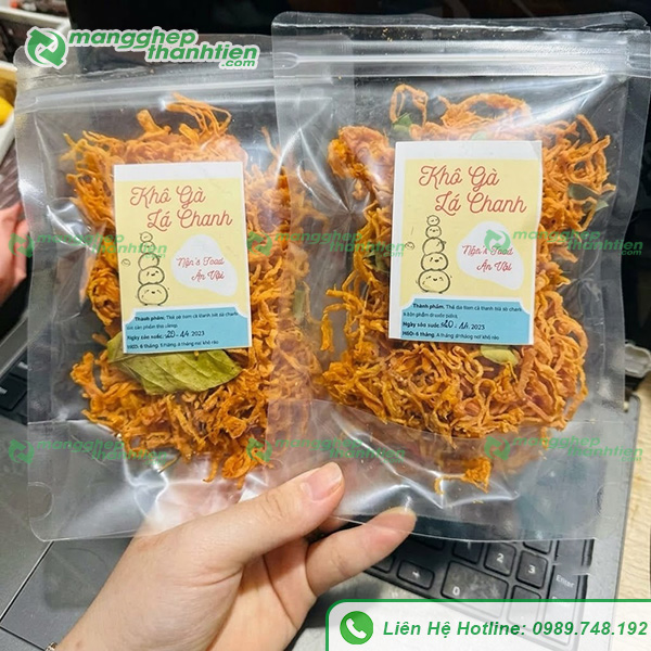 T&uacute;i zip trong đựng kh&ocirc; g&agrave; gi&uacute;p nh&igrave;n thấy sản phẩm b&ecirc;n trong