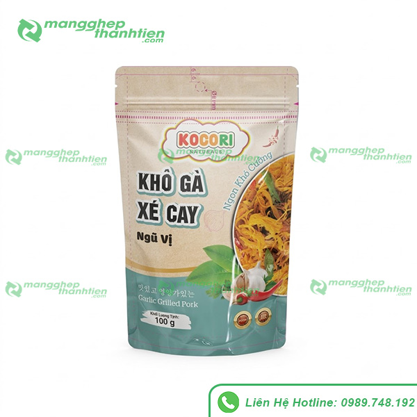 T&uacute;i zip đ&aacute;y đứng đựng kh&ocirc; g&agrave; d&ugrave;ng cho đ&oacute;ng g&oacute;i b&aacute;n lẻ