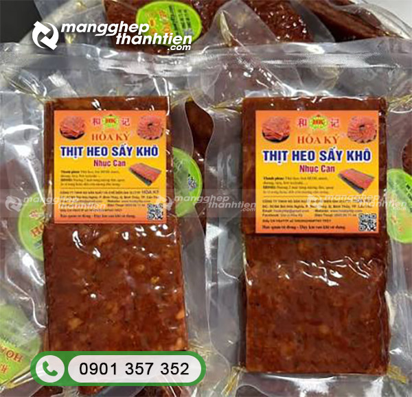 Túi hút chân không đựng khô heo