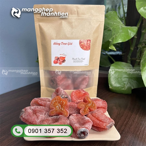 T&uacute;i kraft c&oacute; cửa sổ đựng hồng sấy dẻo