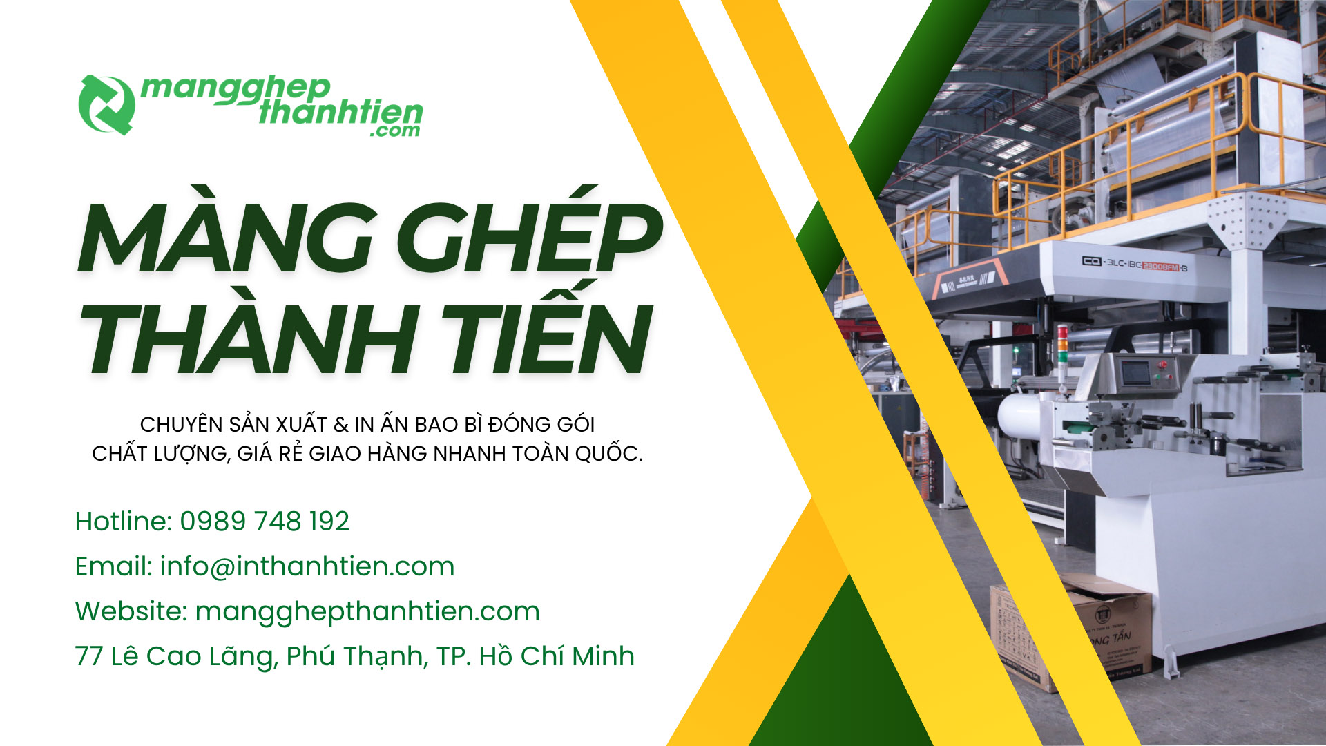Xưởng in bao bì giá rẻ, thiết kế theo yêu cầu chuyên nghiệp tại Màng Ghép Thành Tiến