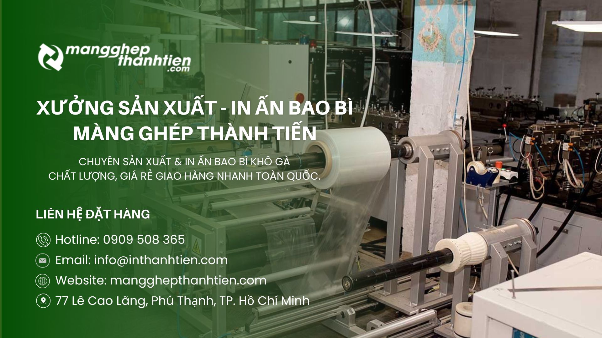 In ấn túi đựng khô gà giá rẻ, thiết kế bao bì màng ghép đẹp tại Thành Tiến