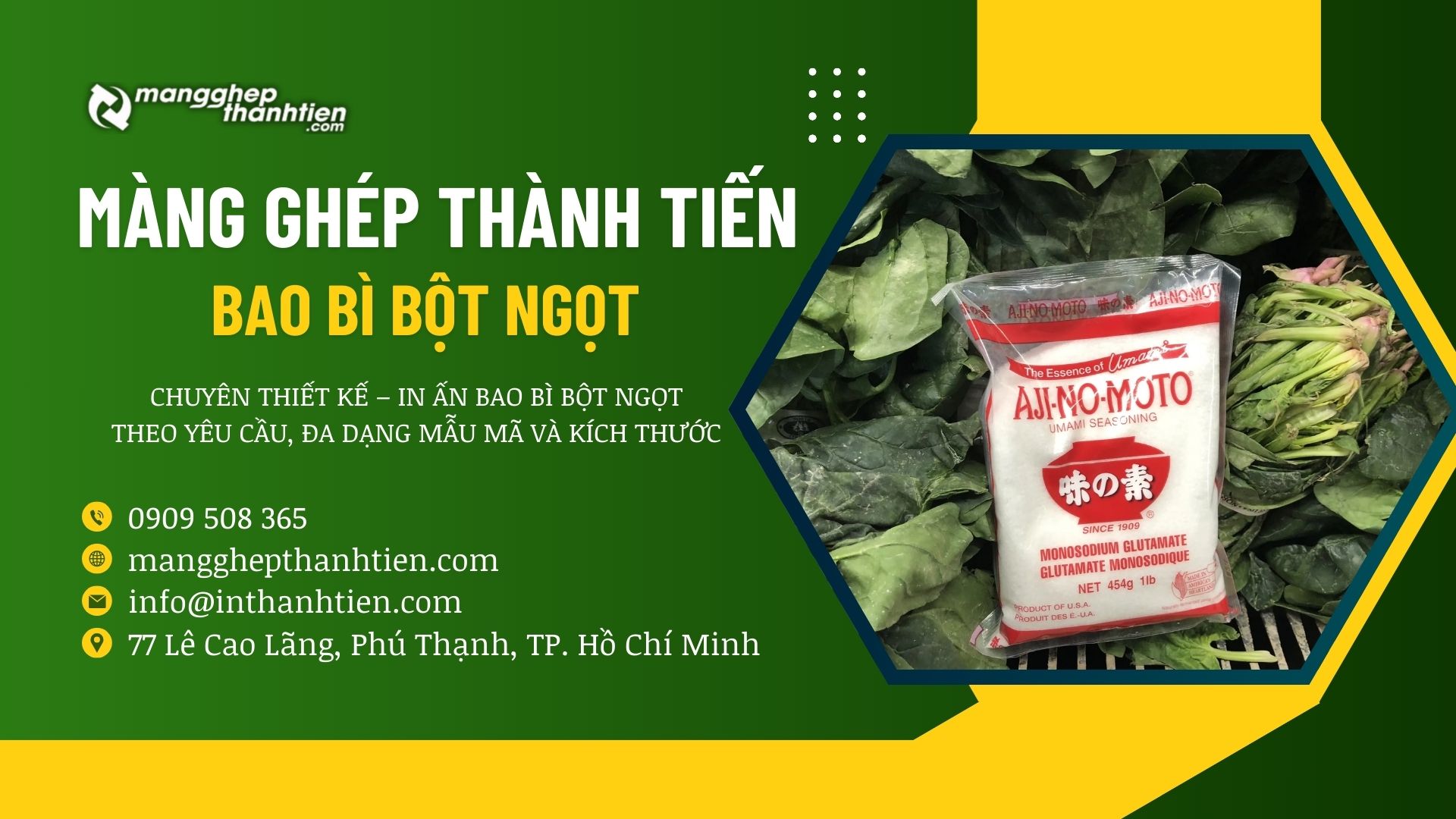 Thiết kế bao b&igrave; bột ngọt