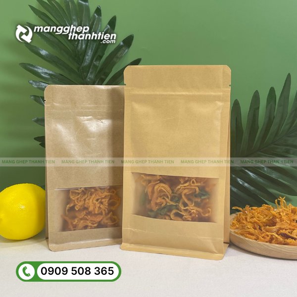 Túi zip đựng khô gà trong suốt, tiện lợi và dễ quan sát sản phẩm bên trong.