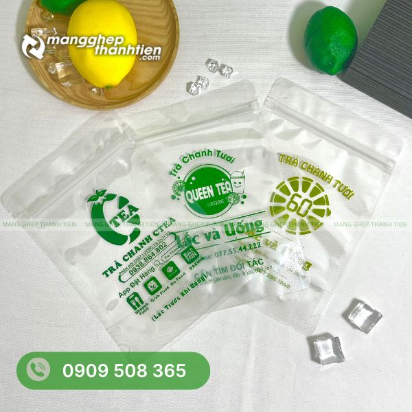 Túi zipper đựng trà sữa – Giá tốt, in ấn logo thương hiệu
