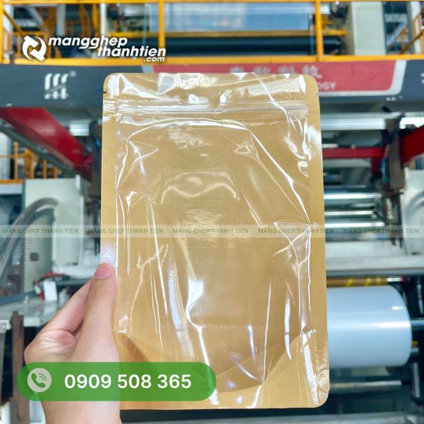 Túi zip giấy kraft bao bì thực phẩm sạch cao cấp