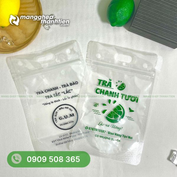 Túi zip trà sữa đa dạng dung tích từ 200ml đến 1000ml