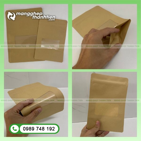 T&uacute;i zipper giấy cửa sổ vu&ocirc;ng gi&uacute;p dễ d&agrave;ng quan s&aacute;t sản phẩm trong bao b&igrave;
